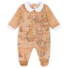 White & Beige Geo Map Babygrow Gift Set, 1, hi-res