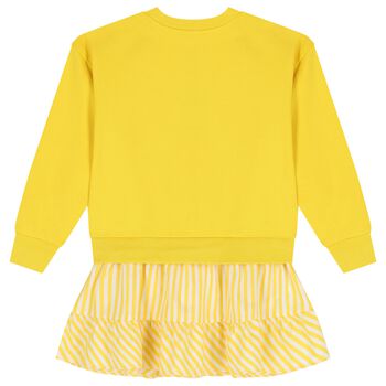 Girls Yellow Logo Dress