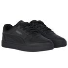 Black Logo Leather Trainers, 1, hi-res