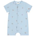 Baby Boys Blue Puppy Romper ( 2-Pack ), 2, hi-res