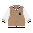 Baby Boys Beige & White Logo Tracksuit Gift Set, 1, hi-res