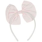 Girls Pink Bow Dress & Headband Set, 1, hi-res