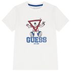 Boys White Logo T-Shirt, 1, hi-res