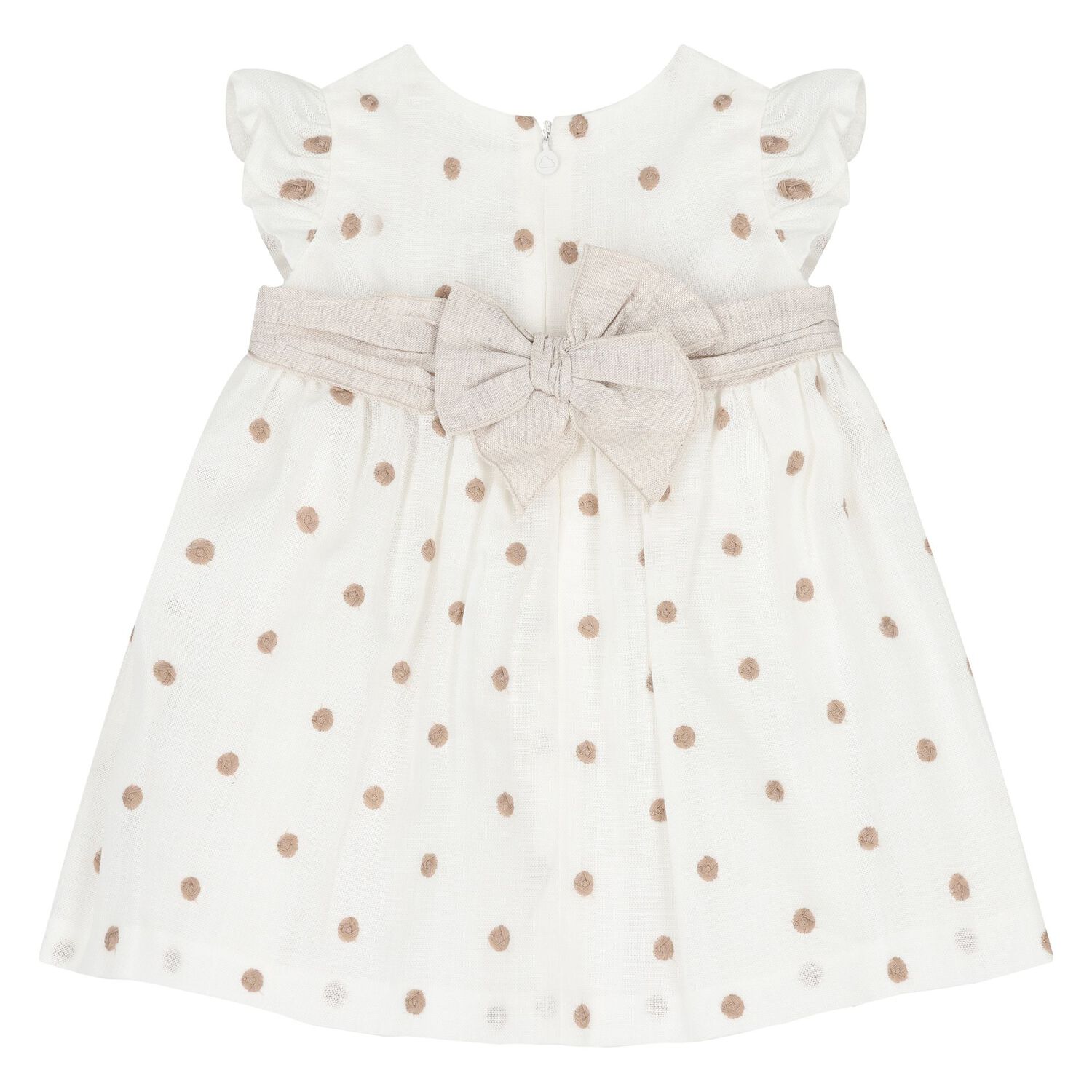 Baby Girls Ivory & Beige Dress Set, 2, hi-res