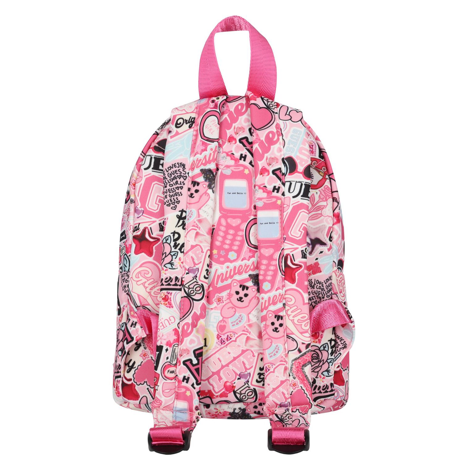 حقيبة ظهر وردية بشعار للفتيات الصغيرات, 2, hi-res image number null