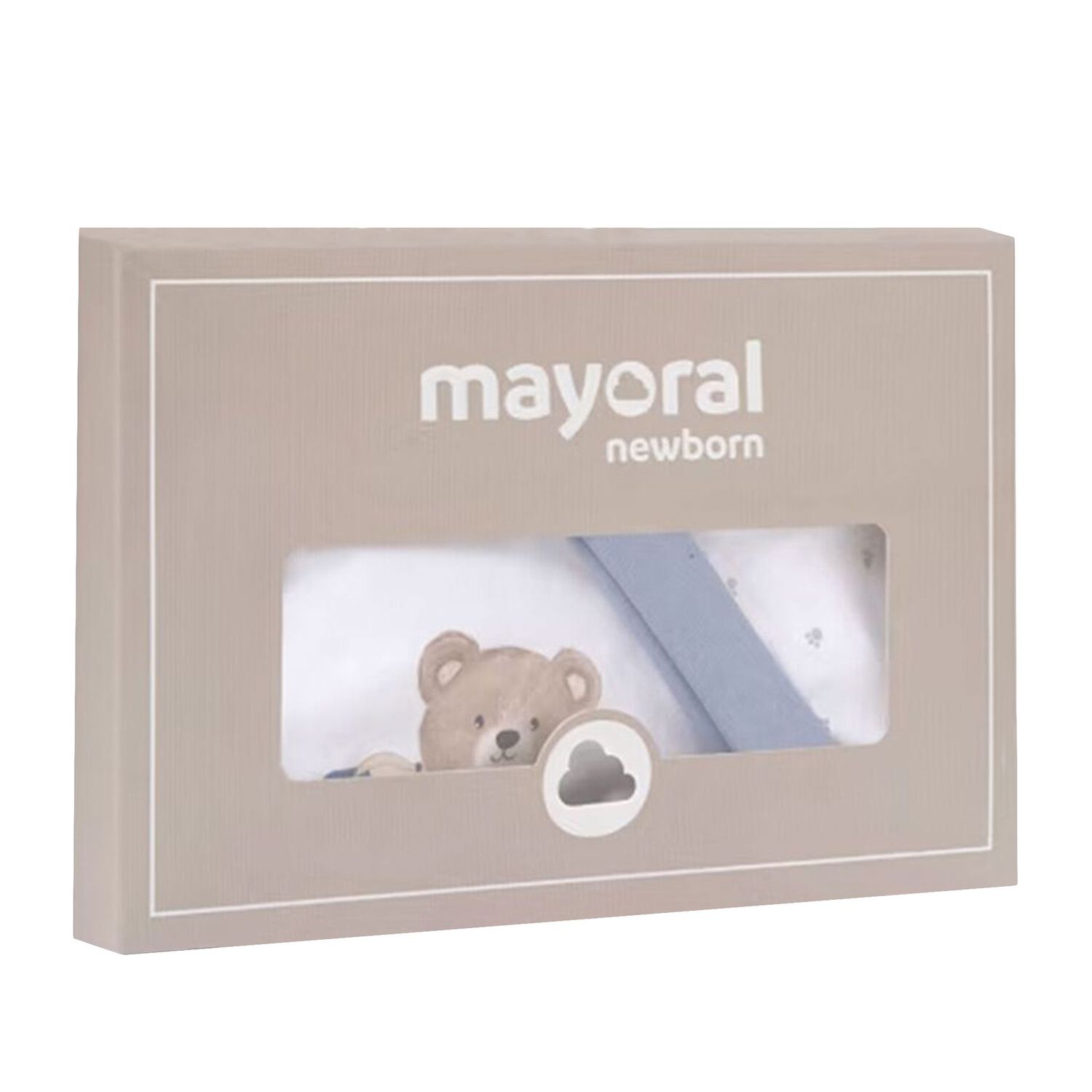 Baby Boys White & Blue Teddy Bear Babygrow Gift Set, 2, hi-res