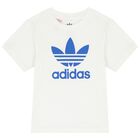 طقم شورت بالشعار باللون الابيض والازرق, 1, hi-res