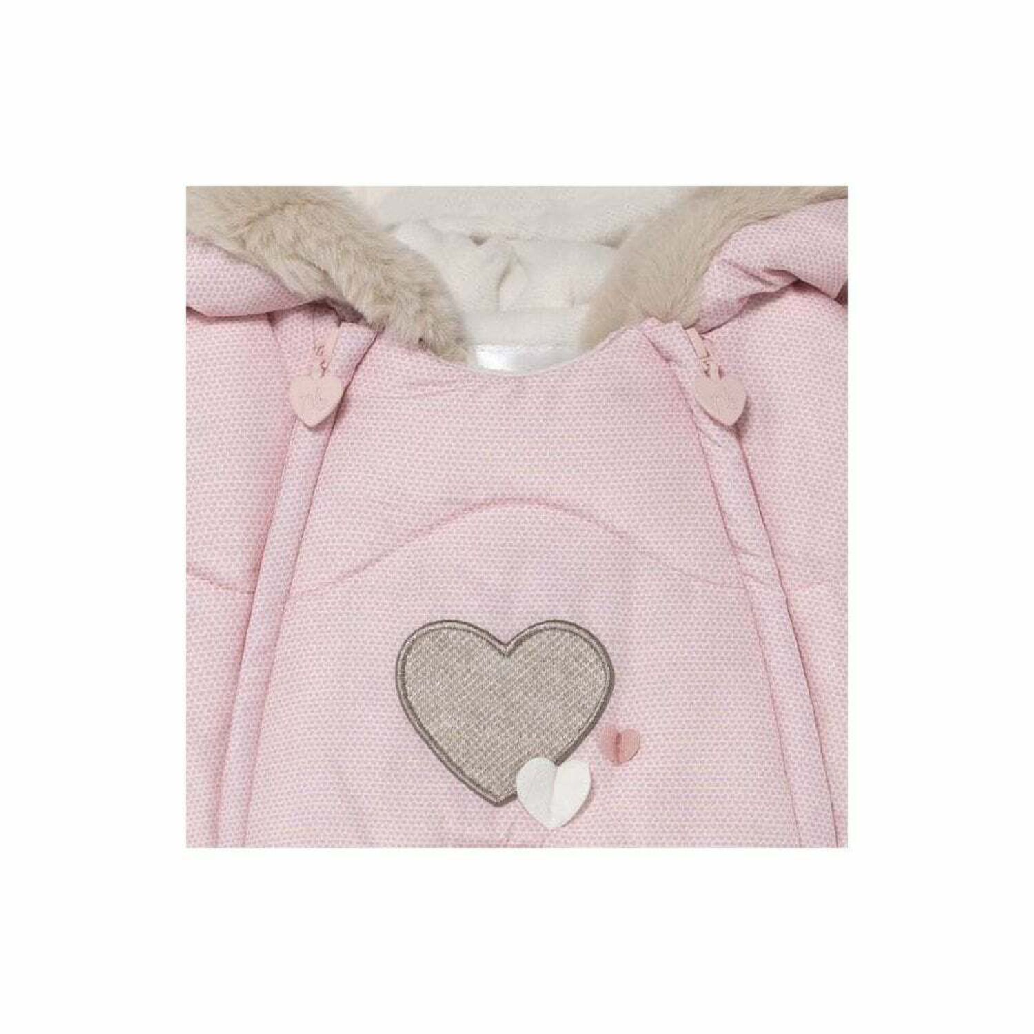 Baby Girls Pink Snowsuit, 1, hi-res image number null