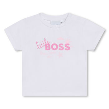 Baby Girls White Logo T-Shirt