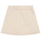Girls Beige Heart Skirt Set, 1, hi-res