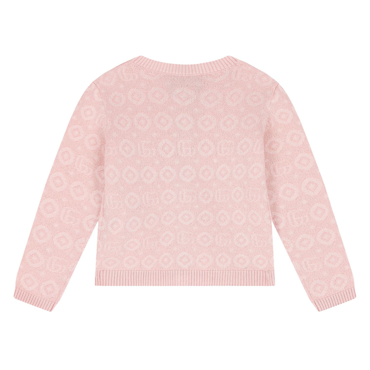 Younger Girls Pink Logo Cardigan, 1, hi-res