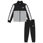 Boys Black & Grey Logo Tracksuit, 1, hi-res