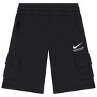 Black Logo Shorts, 1, hi-res