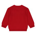 Younger Boys Red Dog Knitted Sweatshirt, 1, hi-res