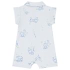 Baby Boys Blue Tiger Romper, 1, hi-res