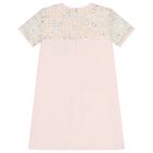 Girls Pink Logo Dress, 2, hi-res