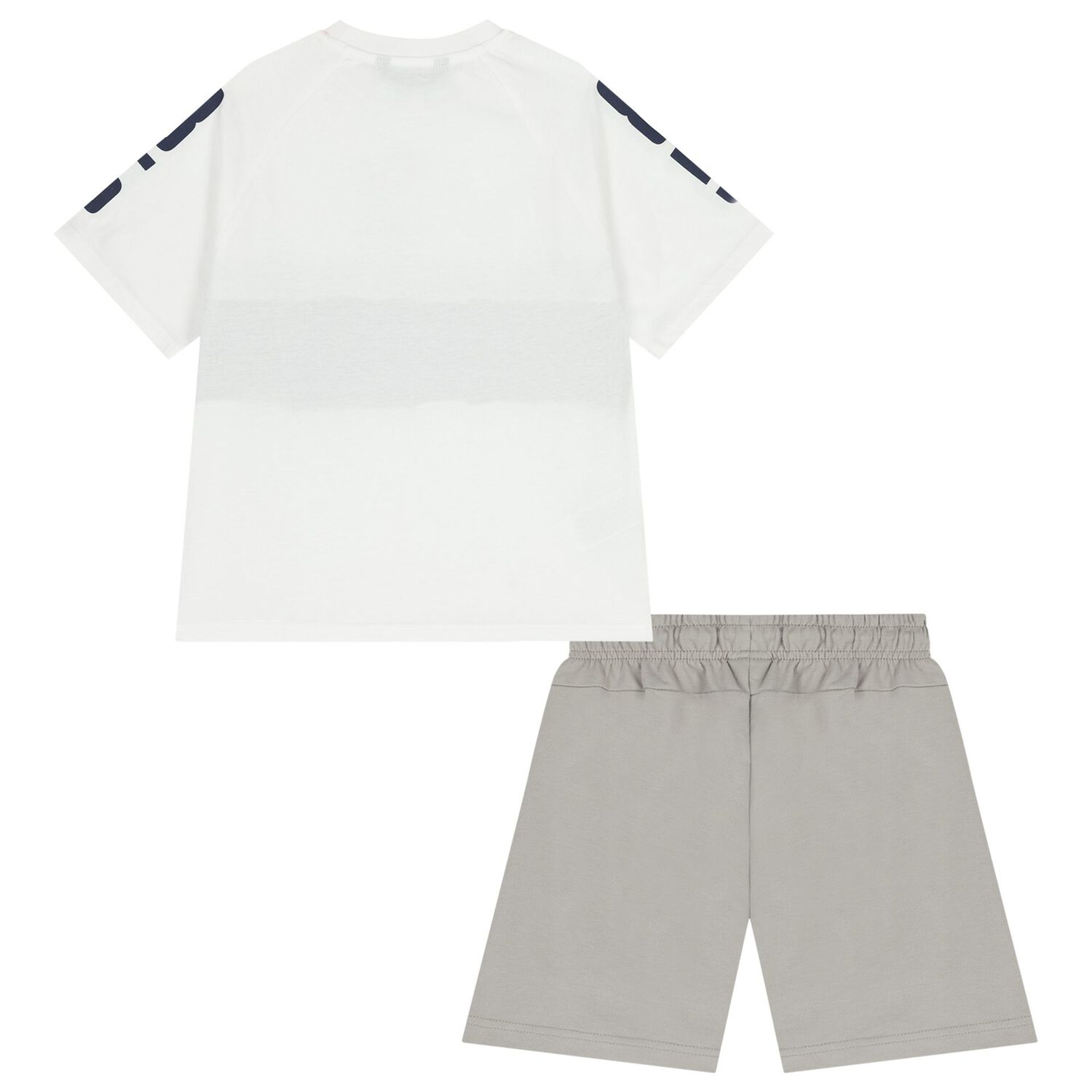 Boys White & Green Shorts Set , 1, hi-res