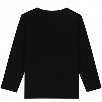 Boys Black Logo Top