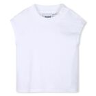 Baby Girls White & Pink Striped Logo Dungaree Set, 1, hi-res