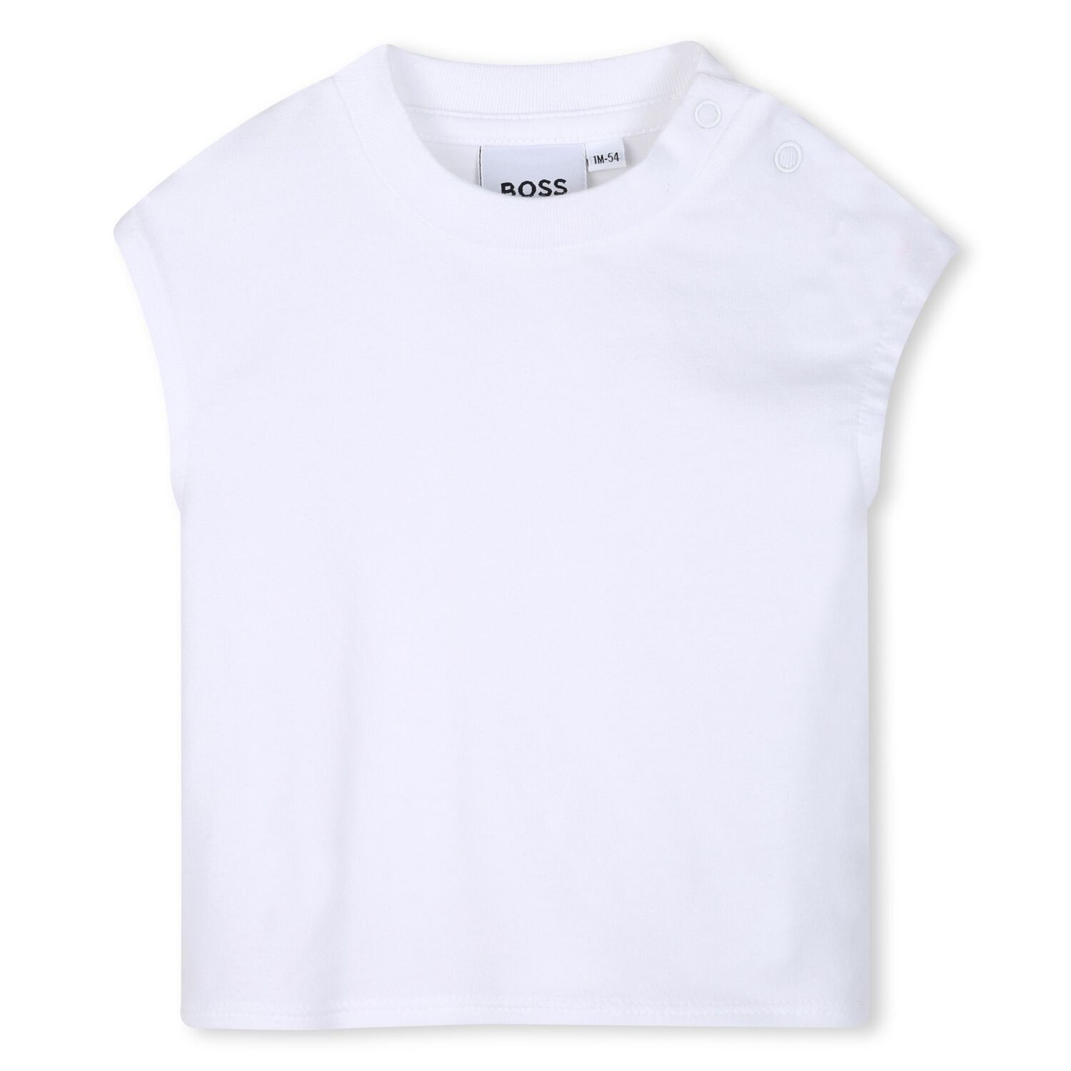 Baby Girls White & Pink Striped Logo Dungaree Set, 1, hi-res