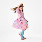 Girls Pink & Blue Heart Tights, 1, hi-res