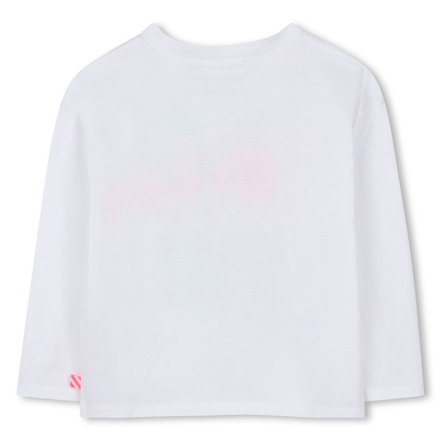 Girls White Sequin Cat Long Sleeve Top, 1, hi-res