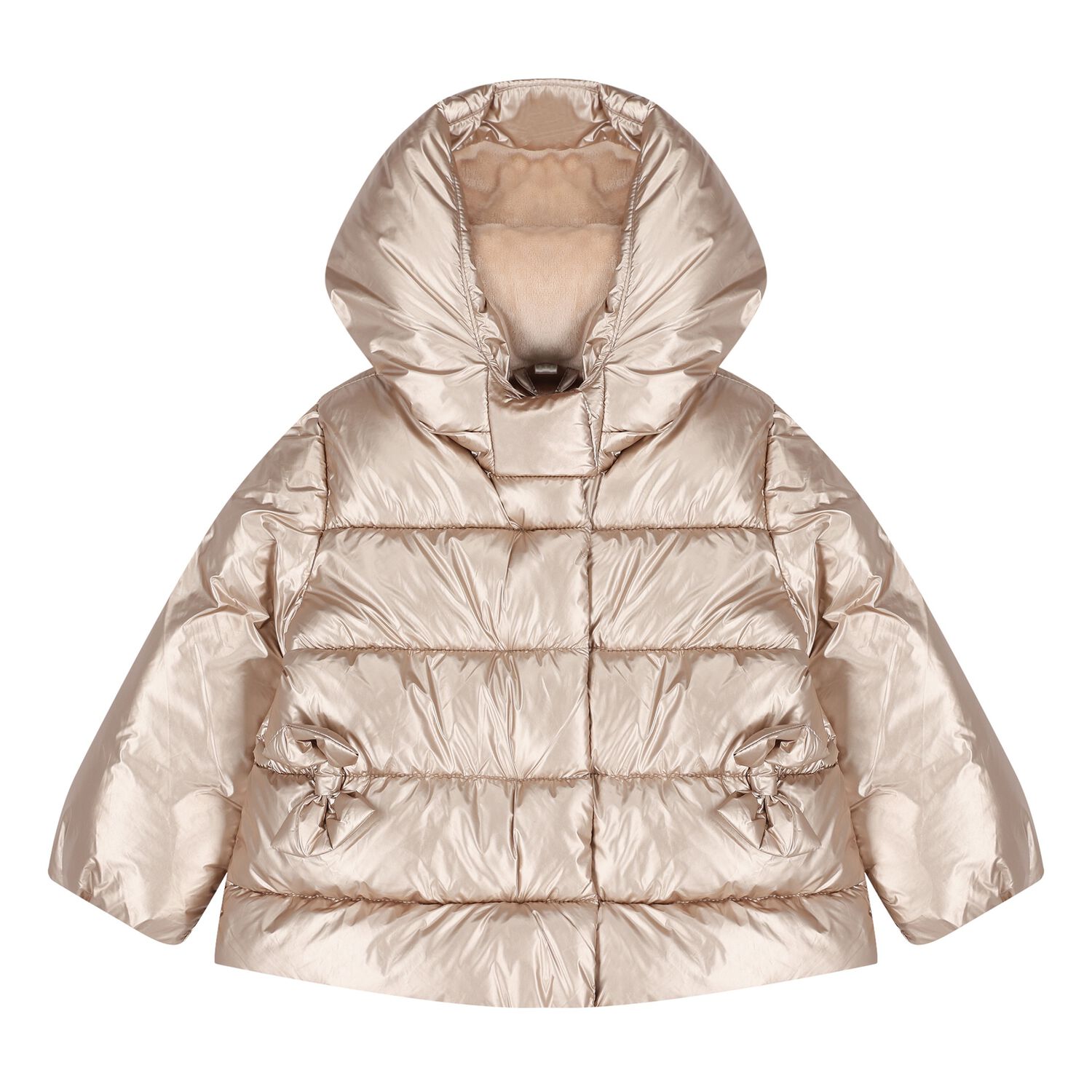 Baby Girls Rose Gold Puffer Jacket, 1, hi-res image number null