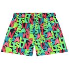 Boys Multi-Coloured Logo Swim Shorts, 1, hi-res
