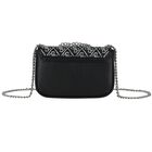 Girls Black Logo Handbag, 2, hi-res