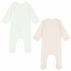 White & Pink Babygrow Gift Set (2 Piece), 1, hi-res