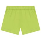 طقم بنات شورت باللون الأبيض والأخضر, 1, hi-res