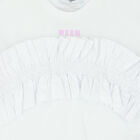 توب بالشعار باللون الابيض للبنات, 1, hi-res