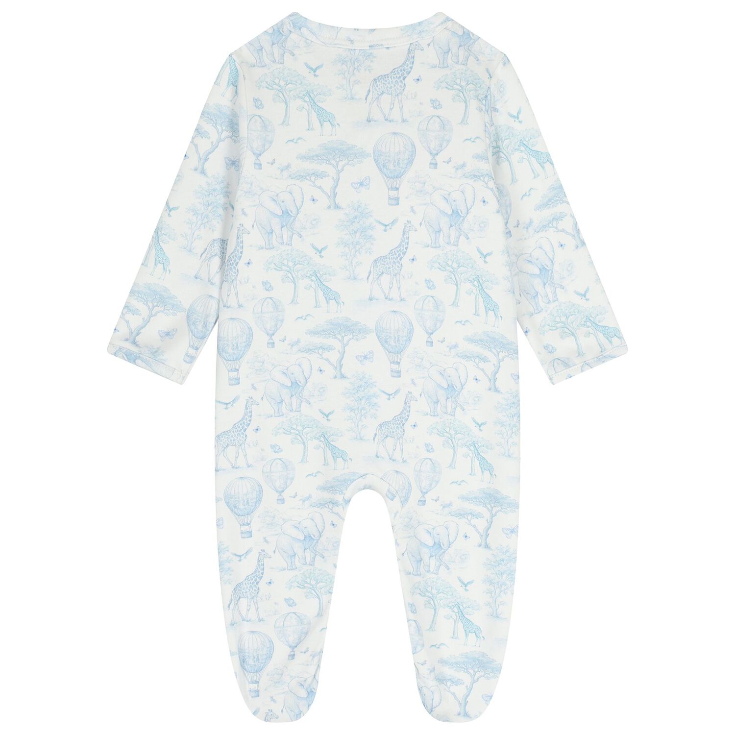 Baby Boys White & Blue Africa Babygrow Gift Set, 1, hi-res