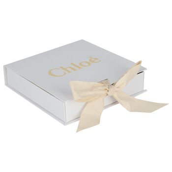 Baby Girls White Babygrow & Hat Gift Set