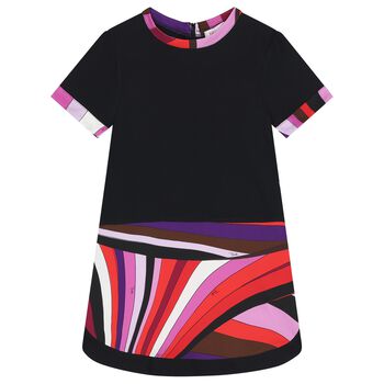 فستان ايريدي باللون الاسود للبنات