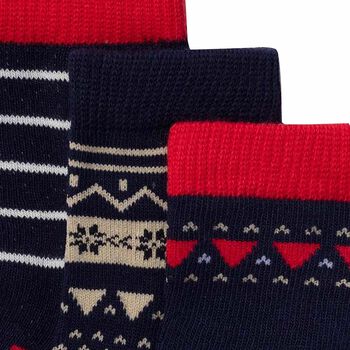 Boys Multi-Colored Socks ( 3-Pack )