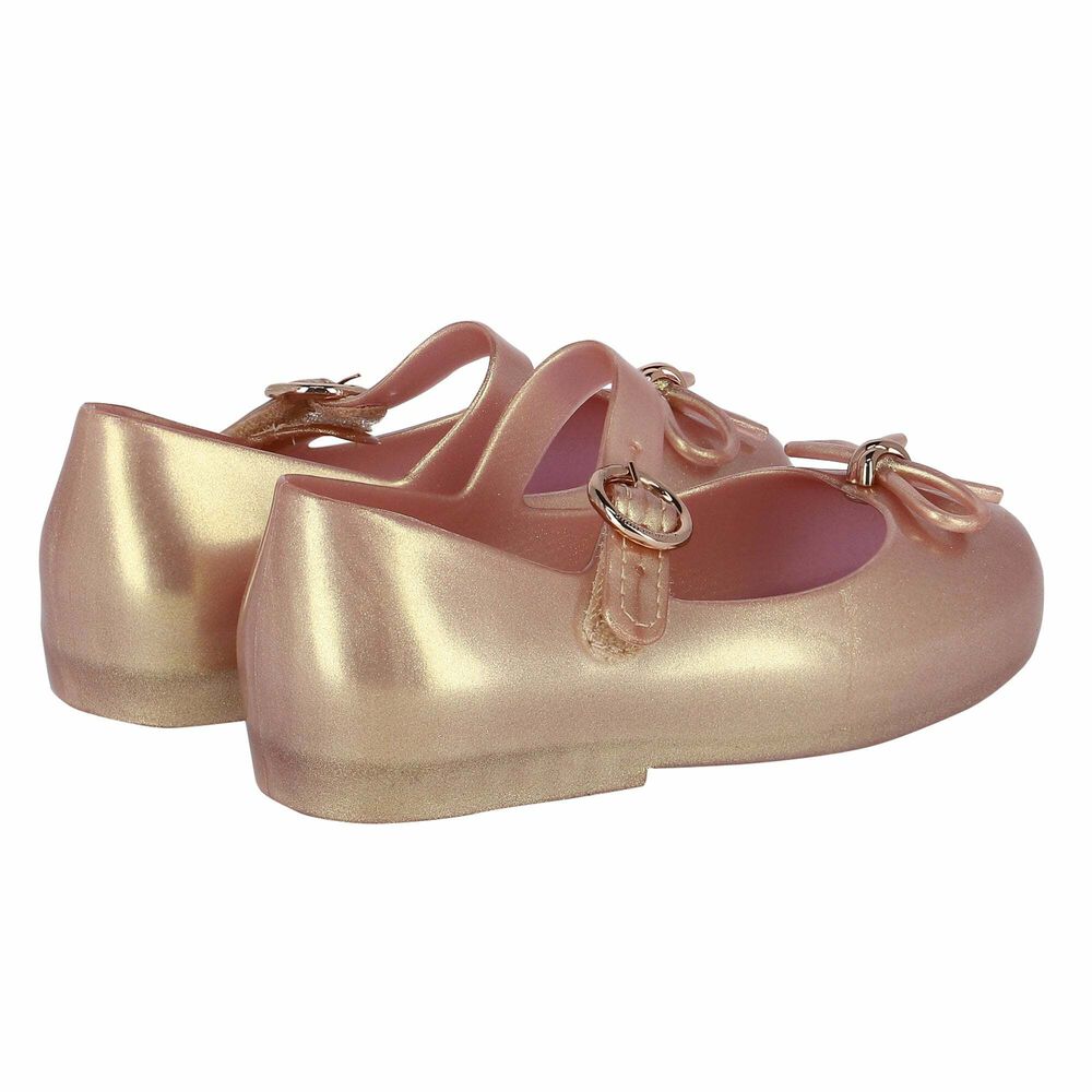 Mini Melissa Younger Girls Pink Glitter Jelly Shoes Junior Couture UAE