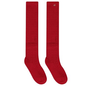 جوارب بنات باللون الاحمر 