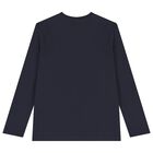 Boys Navy Blue Logo T-Shirt, 1, hi-res