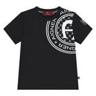 Younger Boys Black Logo T-Shirt, 3, hi-res