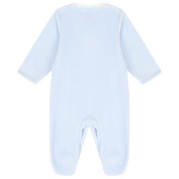 Baby Boys Blue Teddy Bear Babygrow