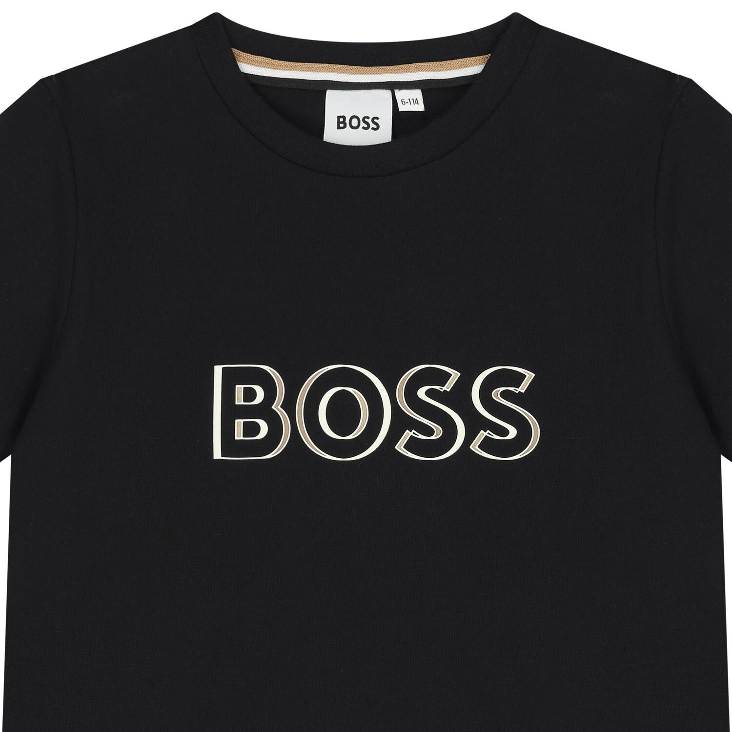 Boys Black Logo T-Shirt, 2, hi-res image number null