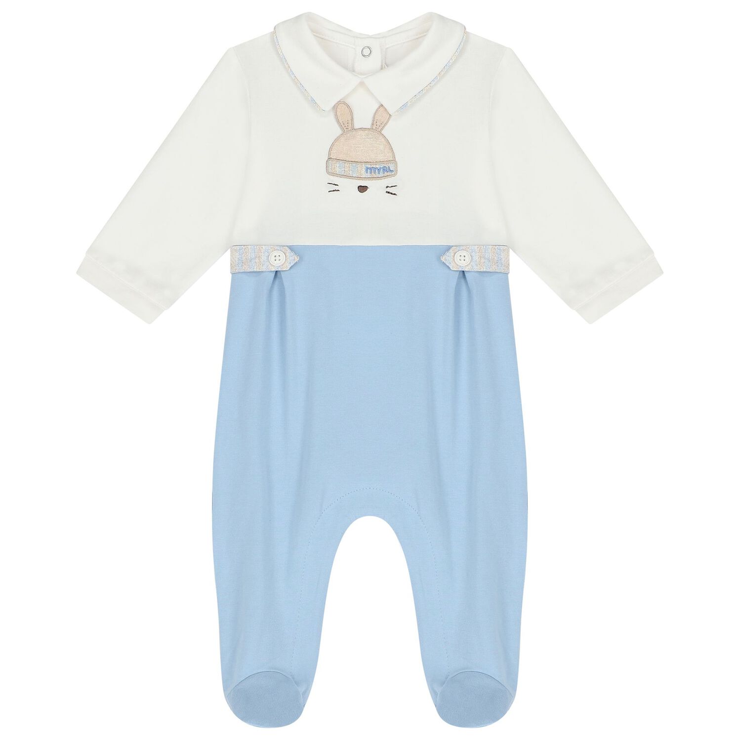 أفرول أولاد باللون الأبيض والأزرق (قطعتين), 1, hi-res