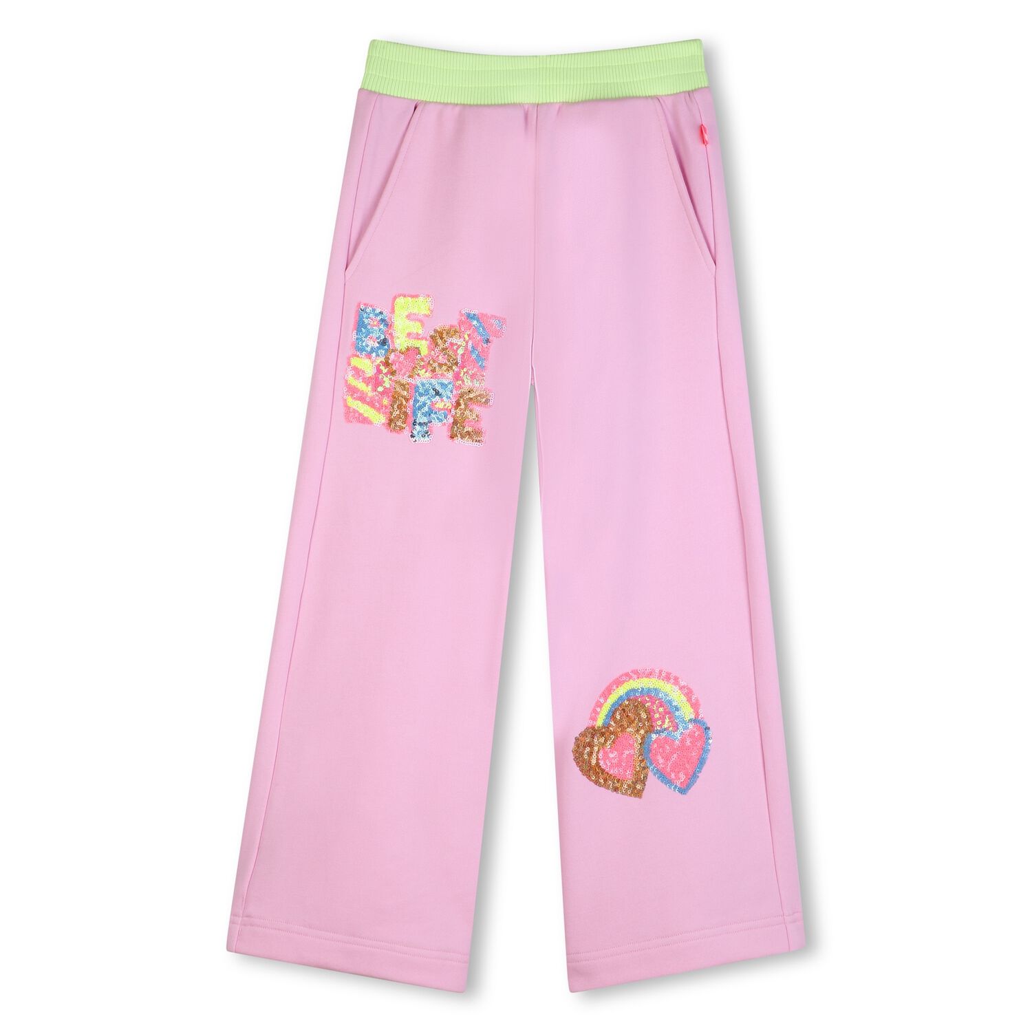 Girls Pink Embellished Joggers, 1, hi-res