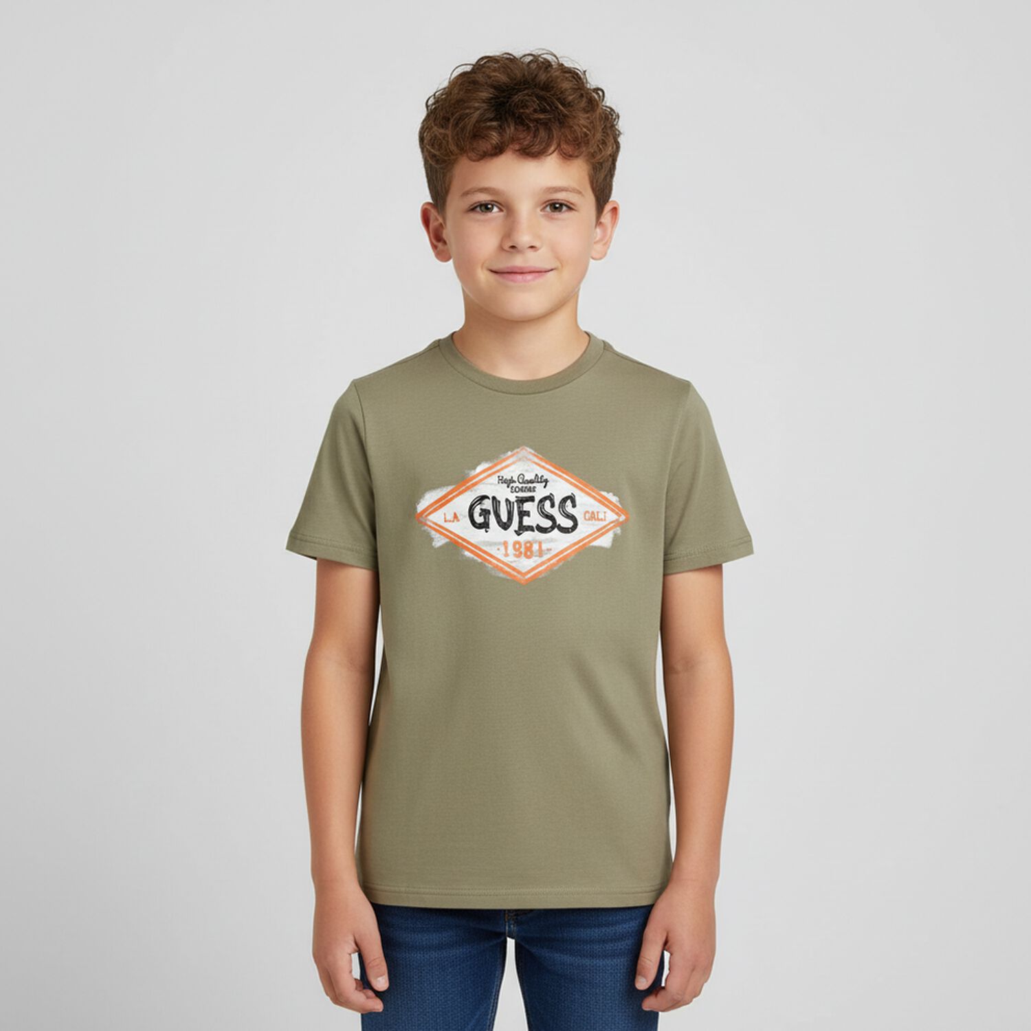 Boys Grey Logo T-Shirt, 2, hi-res