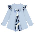 Girls Blue Logo Swirl Leggings Set, 1, hi-res