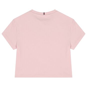 Girls Pink Snoopy Logo T-Shirt