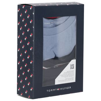 Boys Navy Blue & Blue Cotton Logo T-Shirts ( 2-Pack )