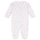 Baby Girls White & Pink Vintage Toy Treasures Babygrow, 1, hi-res