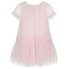 Girls Pink Embellished Tulle Dress, 1, hi-res